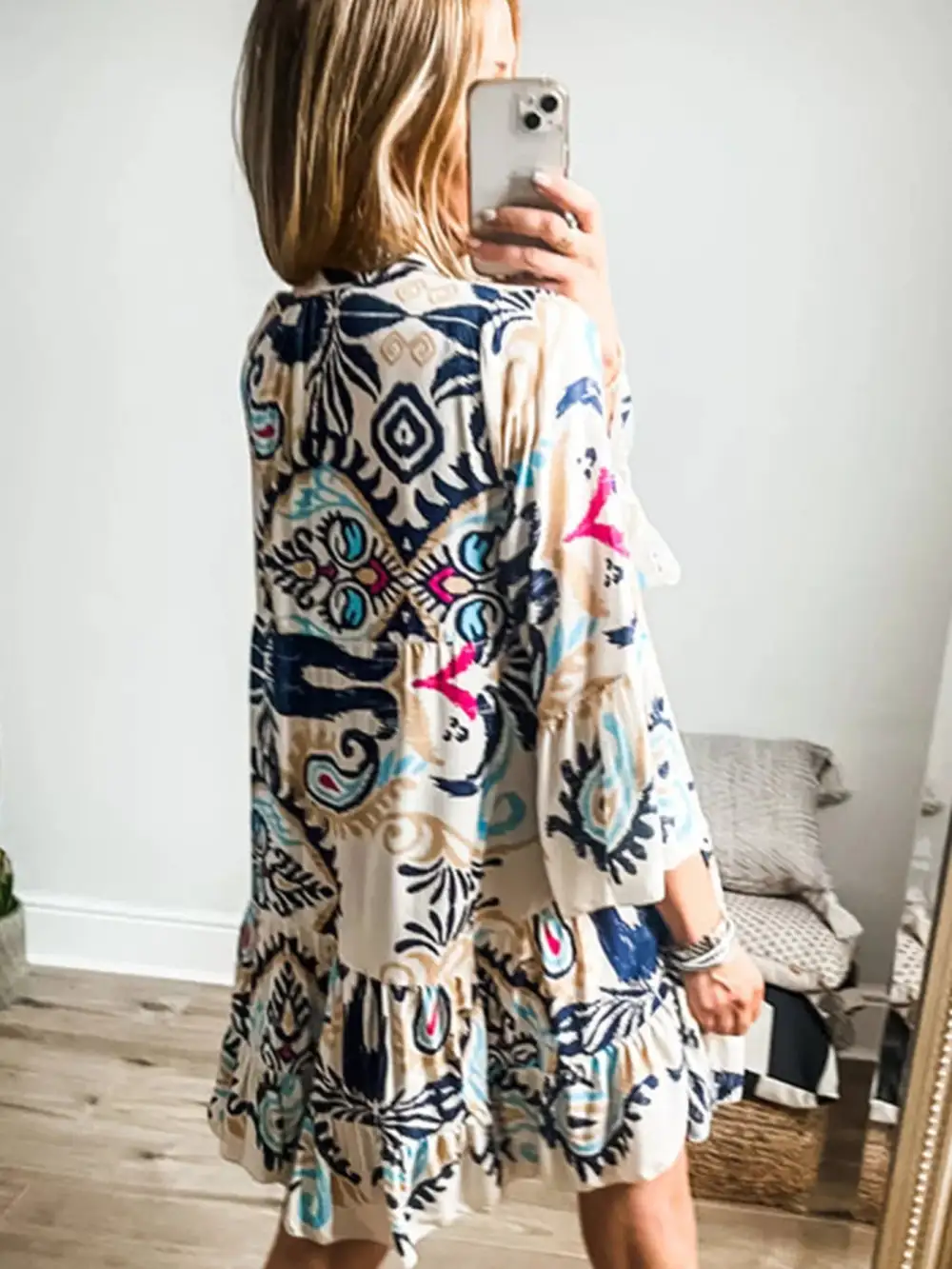 Bohemian Tiered Mini Dress