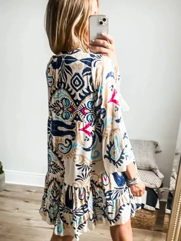 Bohemian Tiered Mini Dress