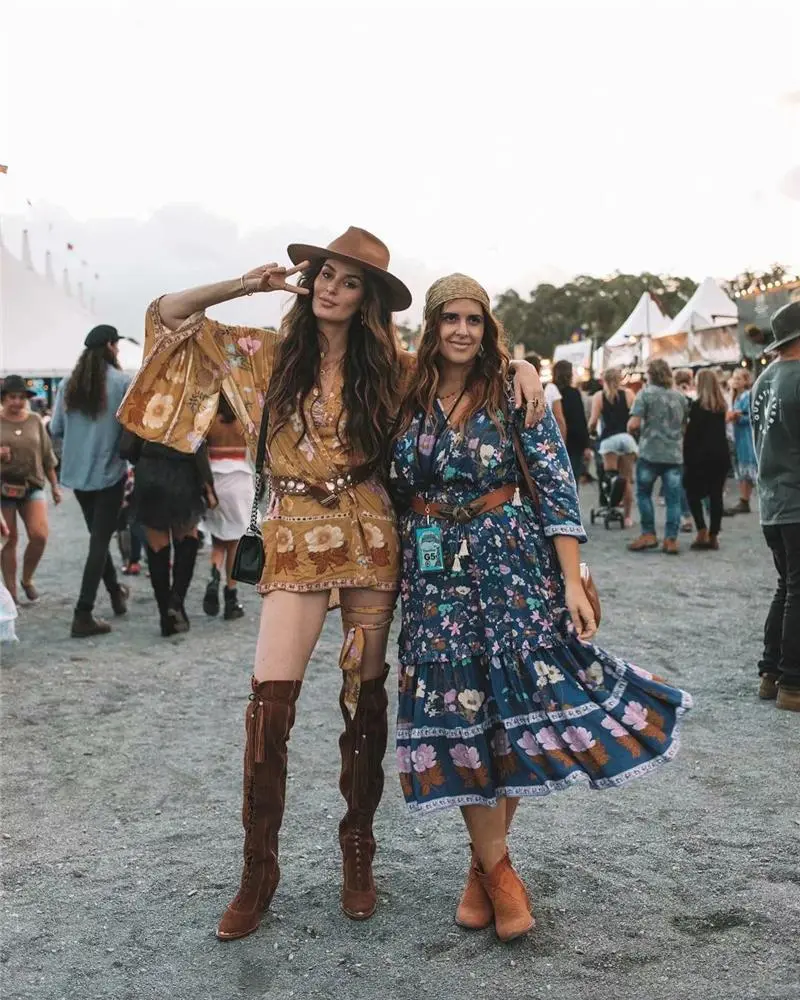 Floral Print Bat Sleeve Kimono Dress