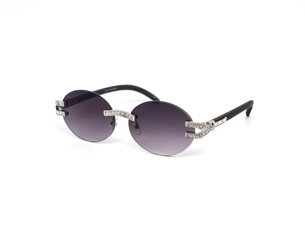 12-Pack Rimless Oval Gradient Sunglasses