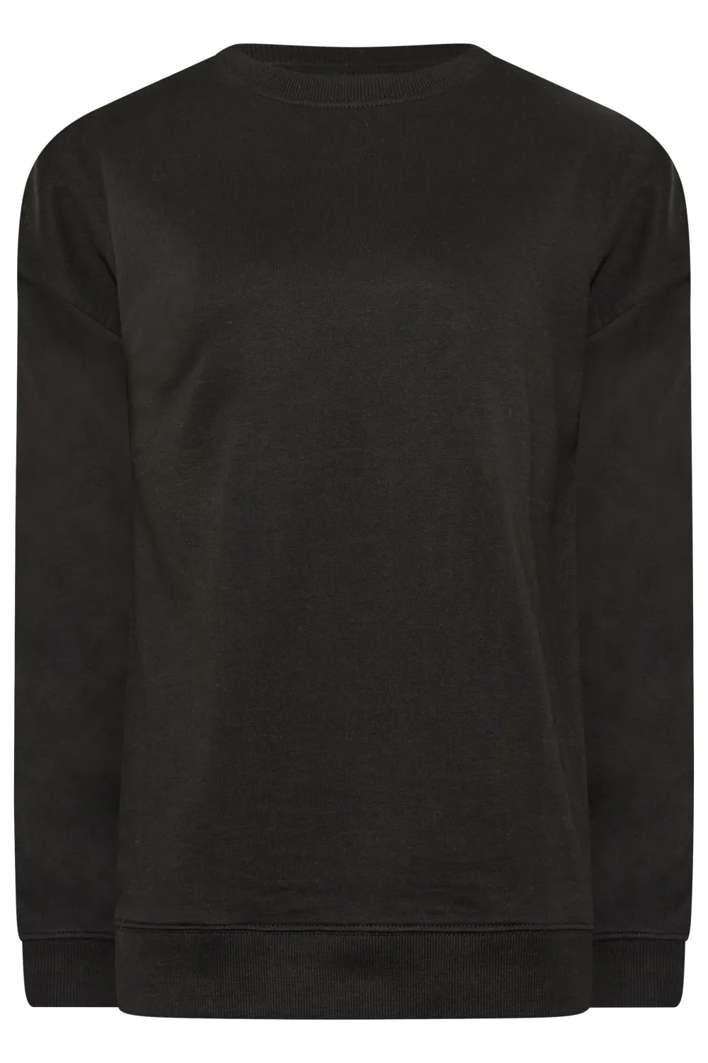 Solid Color Ribbed Sweatshirt