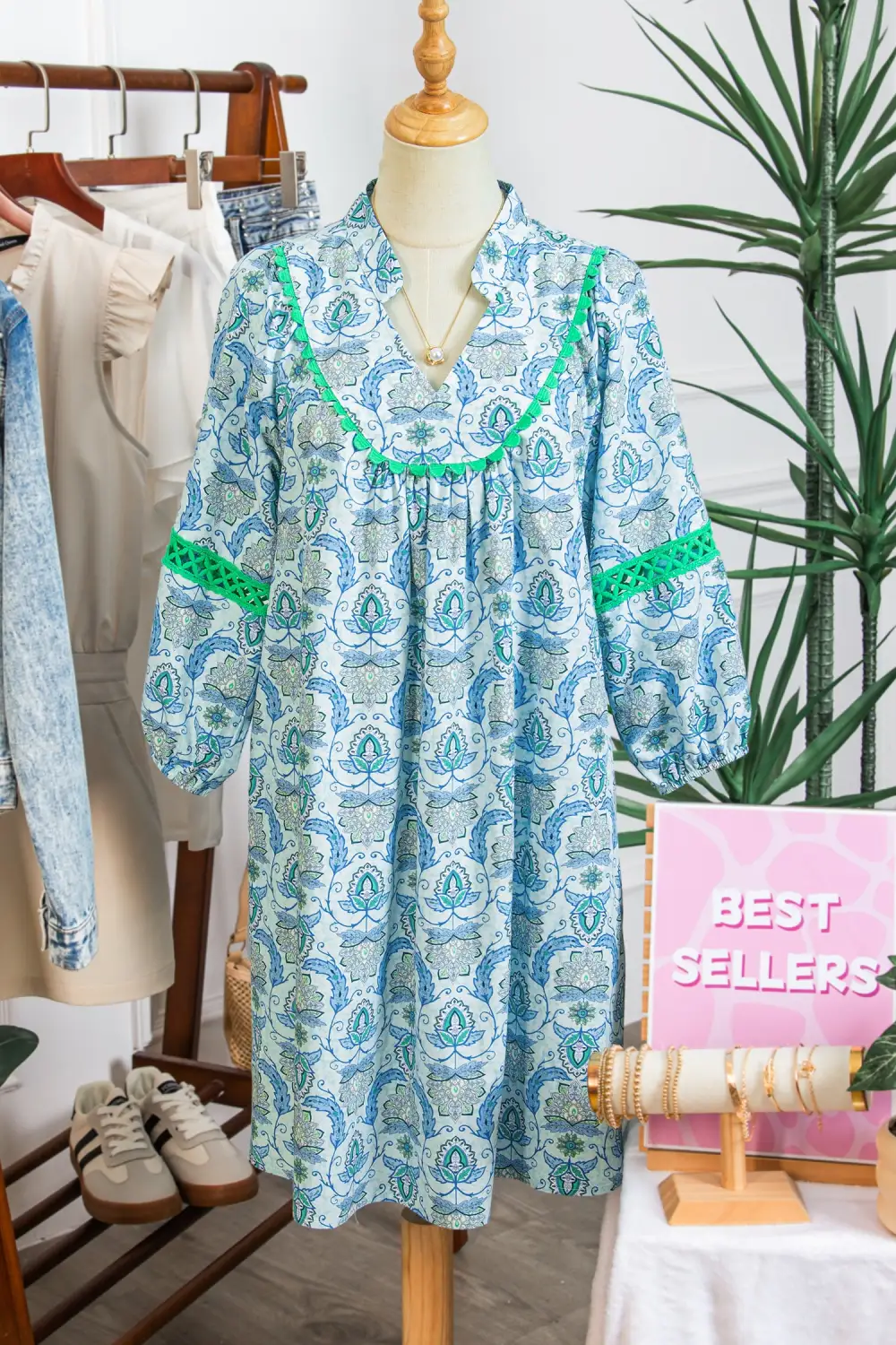 Patchwork Paisley Print Mini Dress