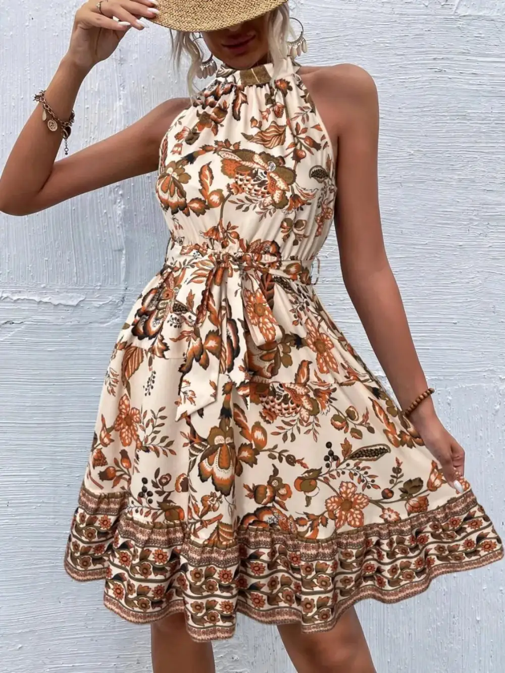 Tie Detail Mini Dress