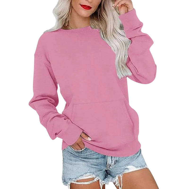 8PACK-Women's Crewneck Hoodless Sweatshir