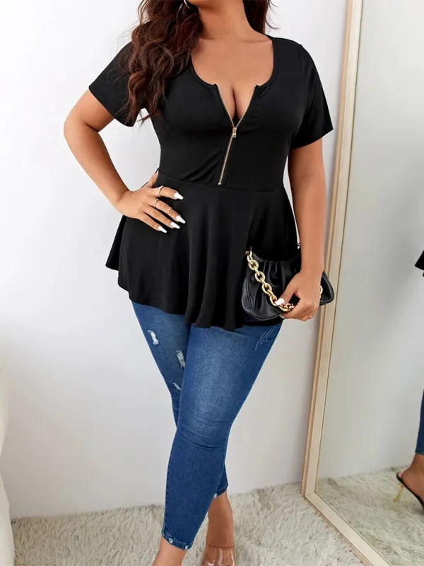 Short-Sleeve Knit Slim-Fit T-Shirt