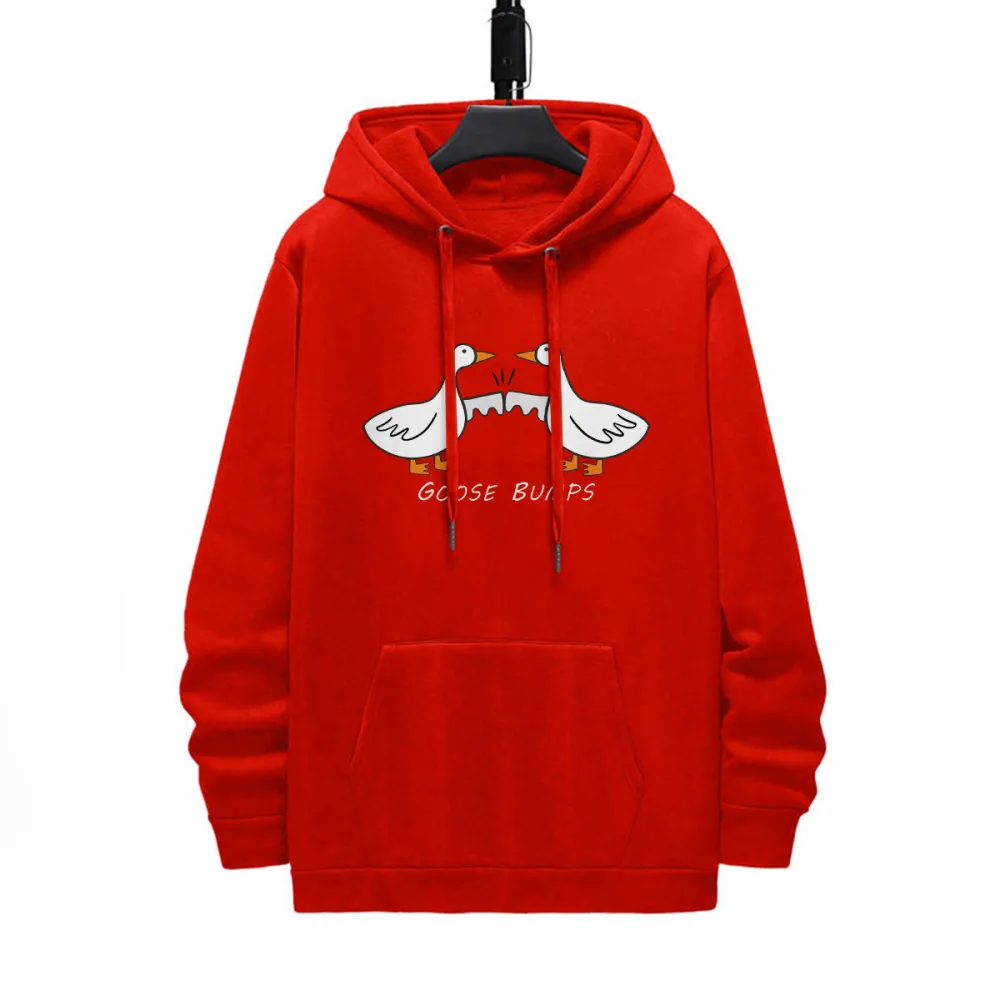 Goose Bumps Pattern Printed Hoodie