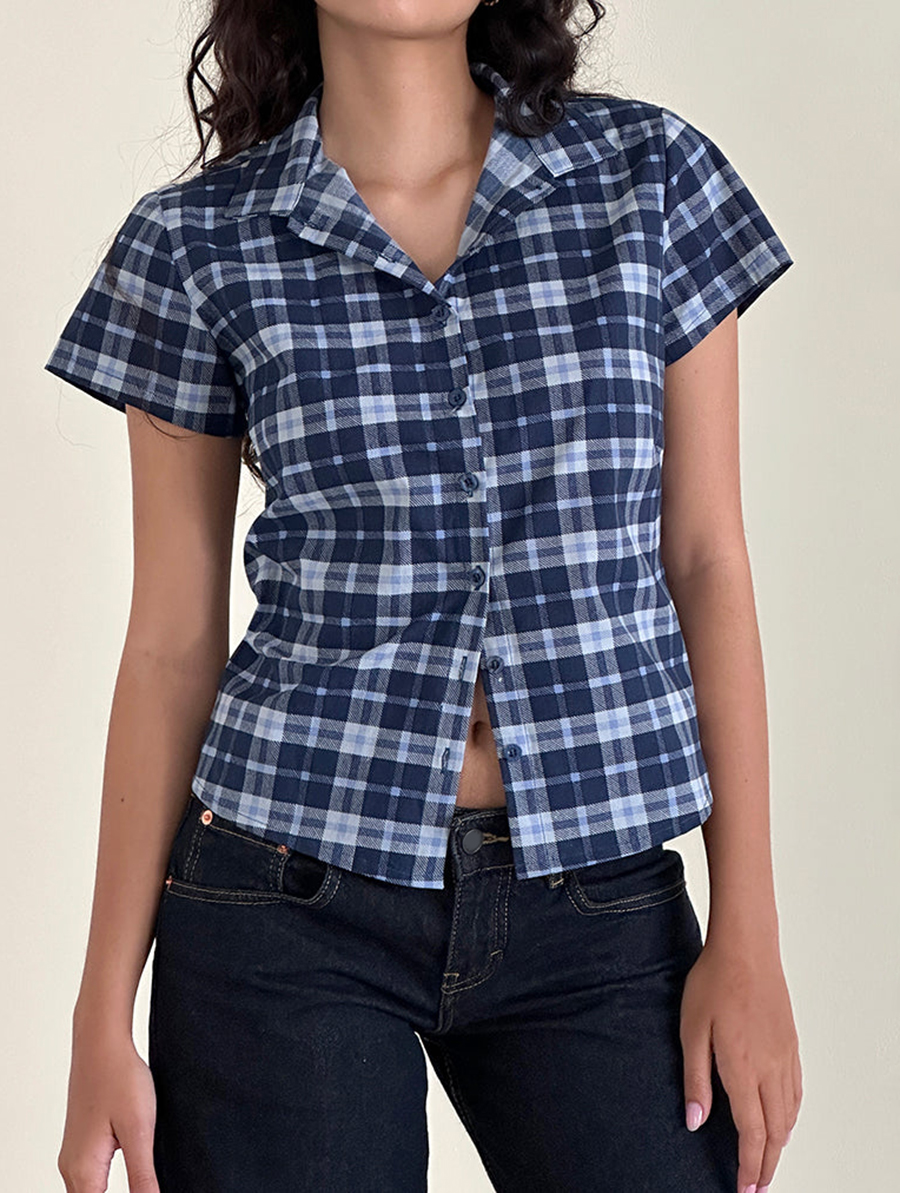 Tartan Dark Blue Shirt