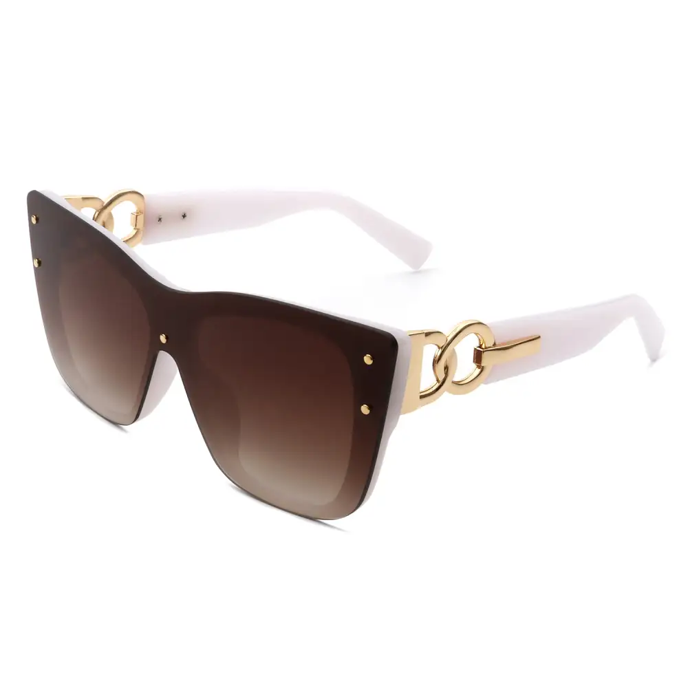 Narrow Cat Eye Square Frame Sunglasses