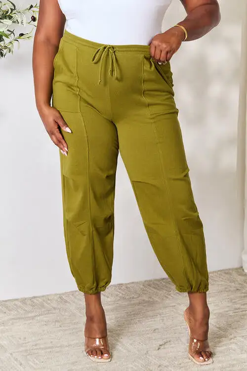 Drawstring Pocketed Cargo-Detail Sweatpants