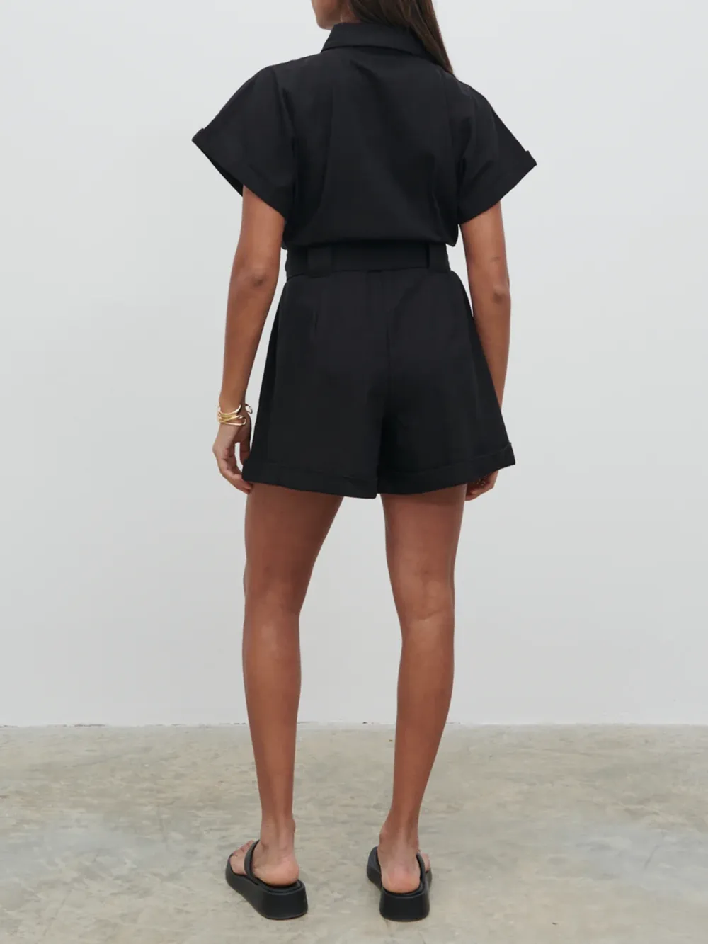 Button Front Utility Playsuit