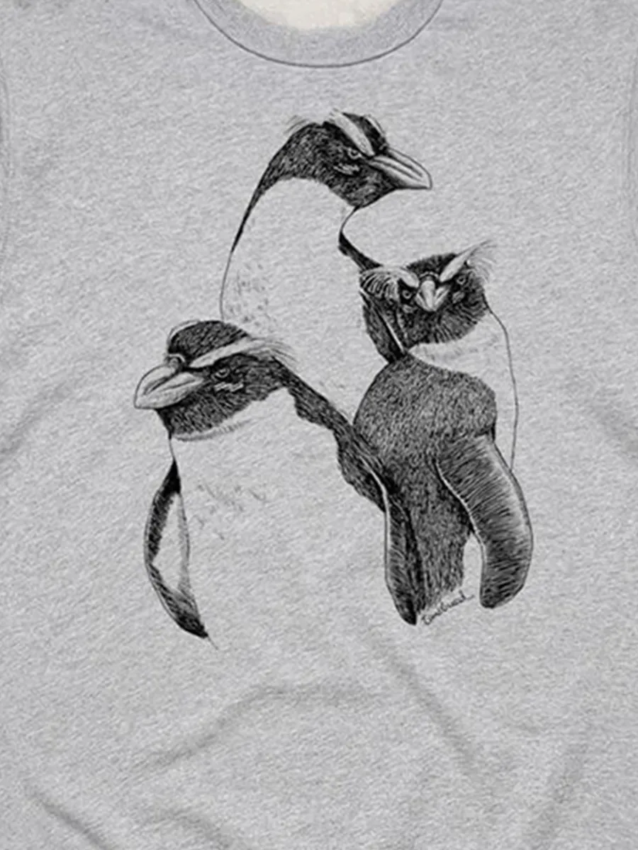 Simple Penguin Pattern Versatile Casual Sportswear Shirt