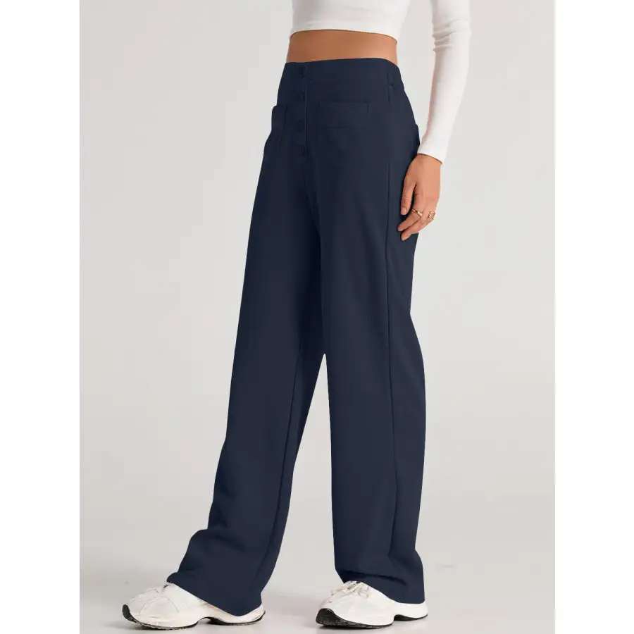 Chic High Waist Wide Leg Pants