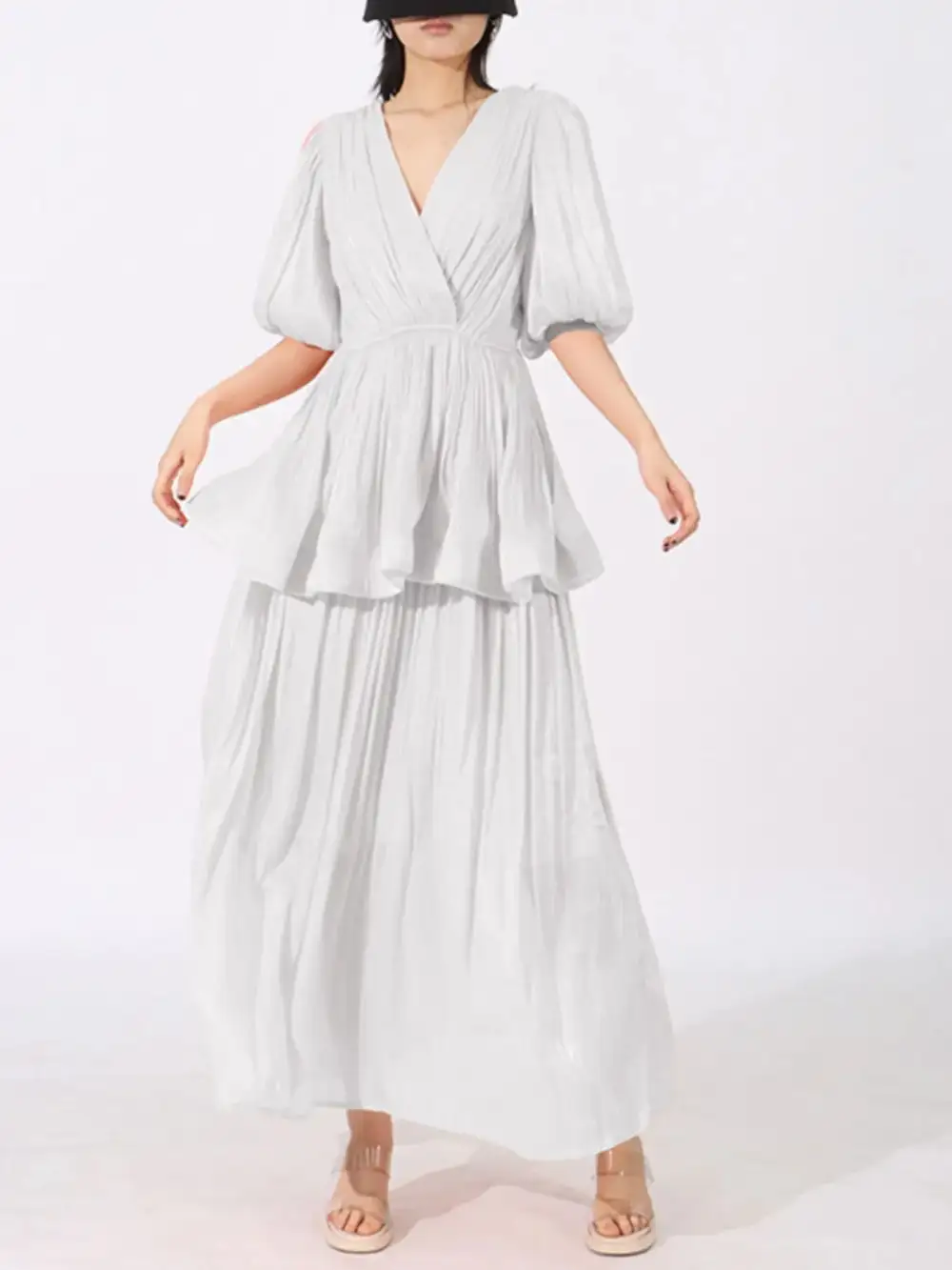 Puff Sleeve Maxi Dress