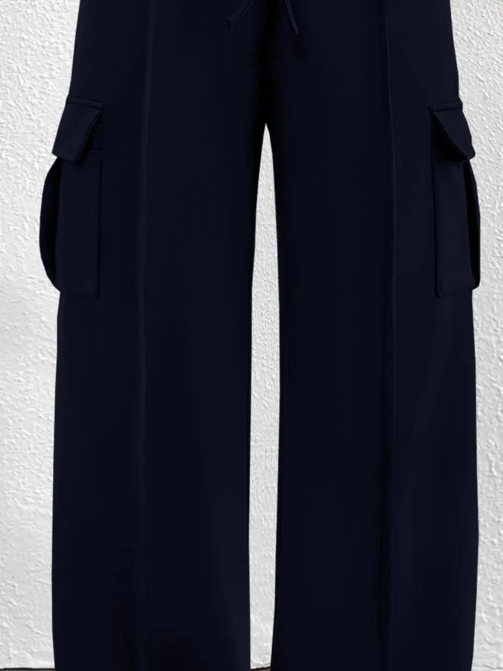 Casual High Waist Cargo Pants with Drawstring