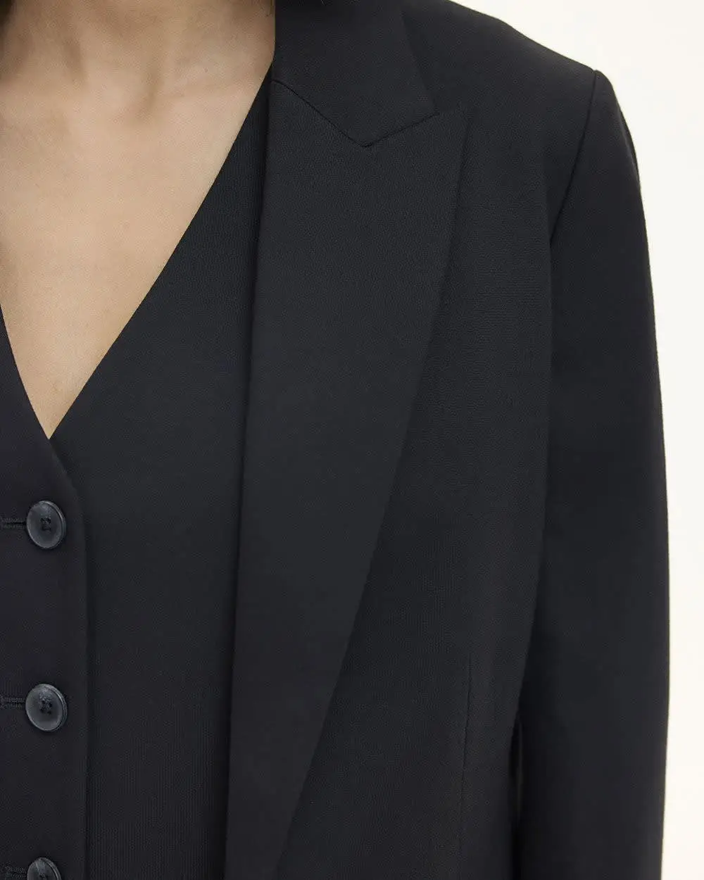 Fitted One-Button Blazer  Modern Stretch