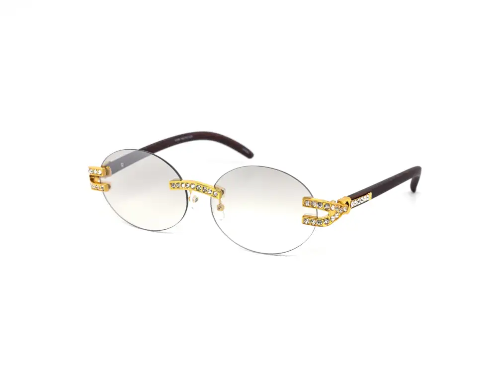 12-Pack Rimless Oval Gradient Sunglasses