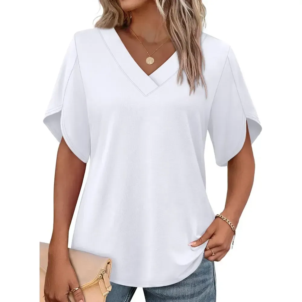 Womens Short Sleeve V Neck Dolma -- 1 for as low as $1.25