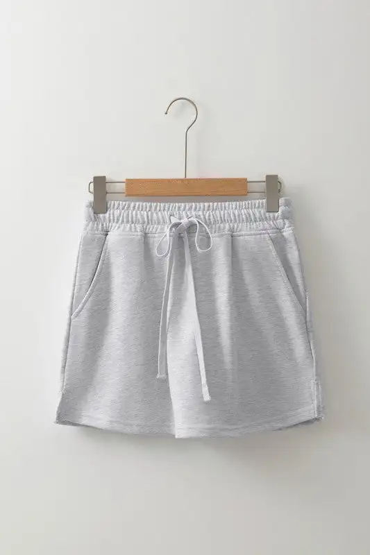 Drawstring Wrap Front Skort