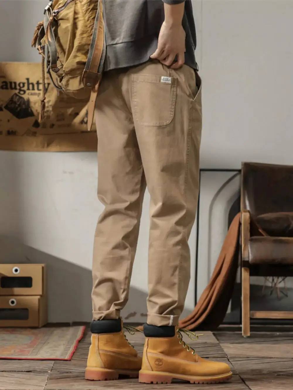 Men's Plus Size Casual Style Slim Fit Ankle