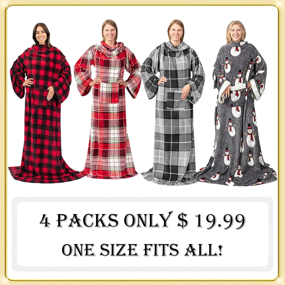 Wearable Blanket with Sleeves – Cozy Warmth You Can Wear  Snuggle. Relax. Stay Warm.