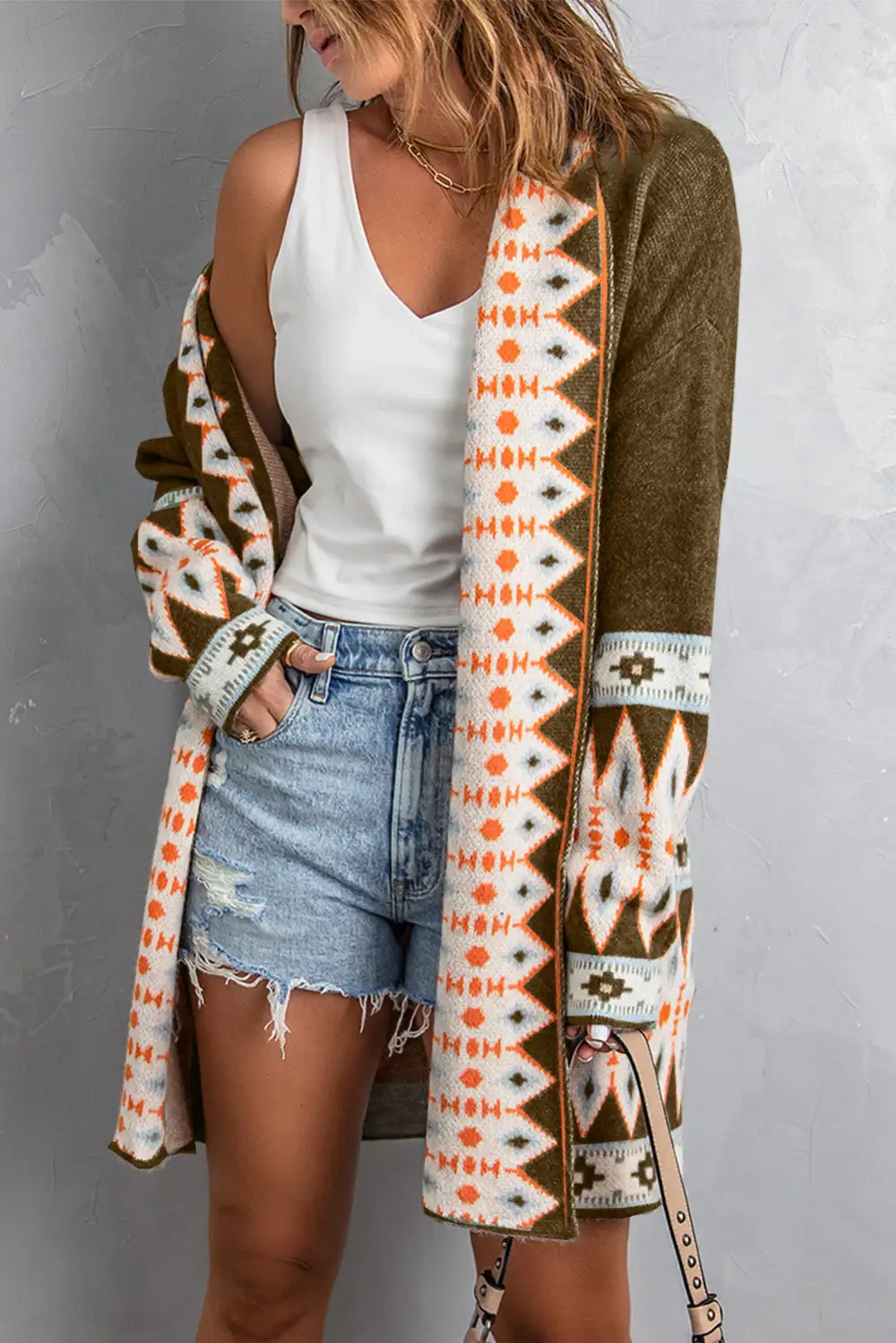 Modern Layer Open Front Cardigan