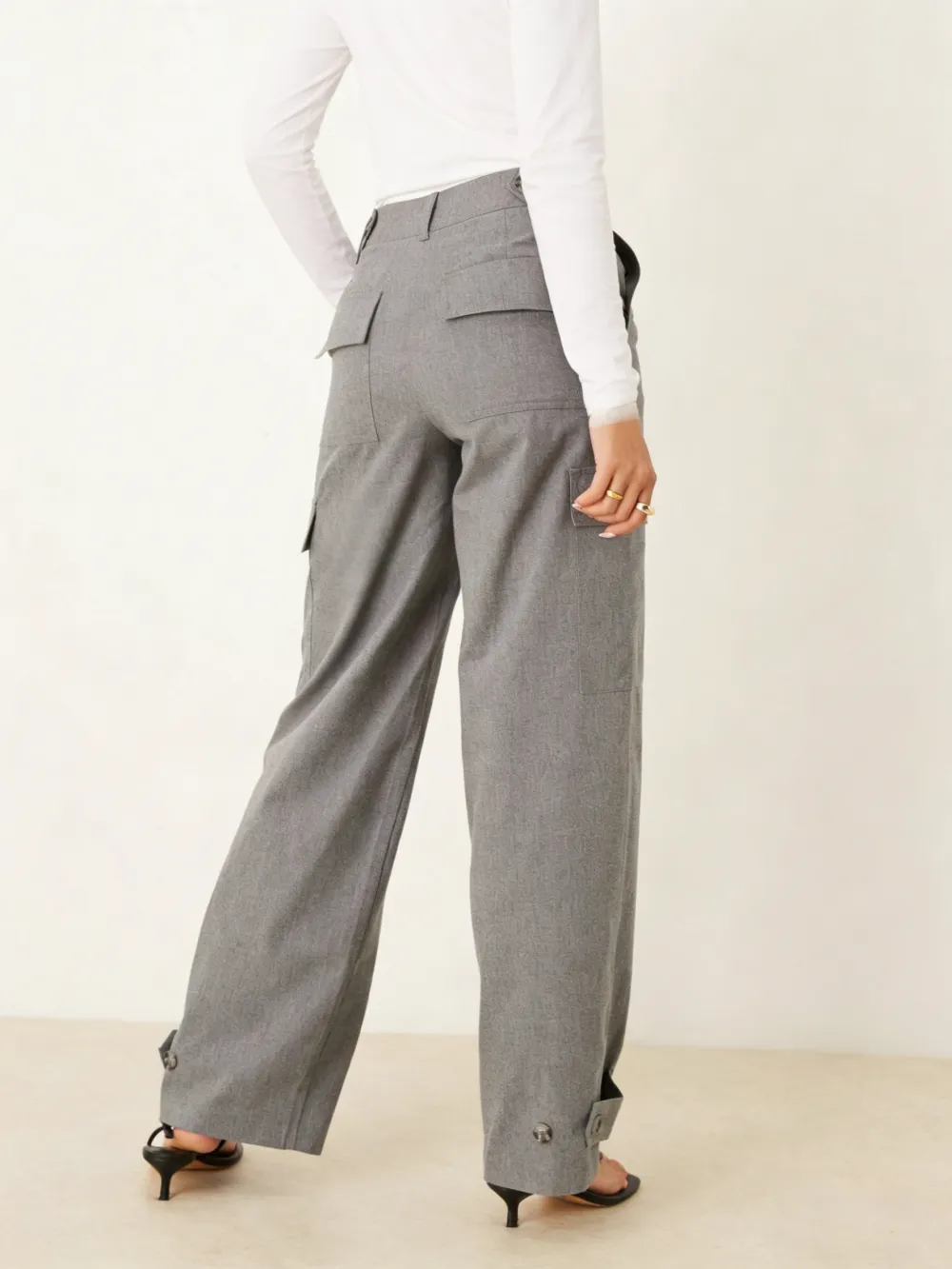 Trendy Cargo Wide-Leg Pants