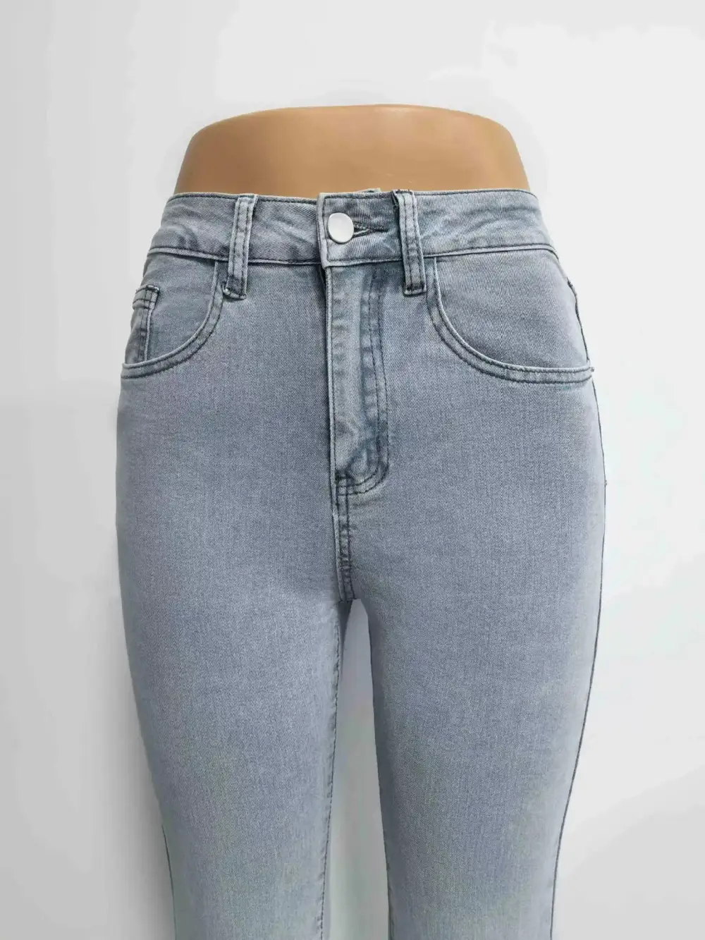 Polished High Waist Flare Leg Denim Jeans