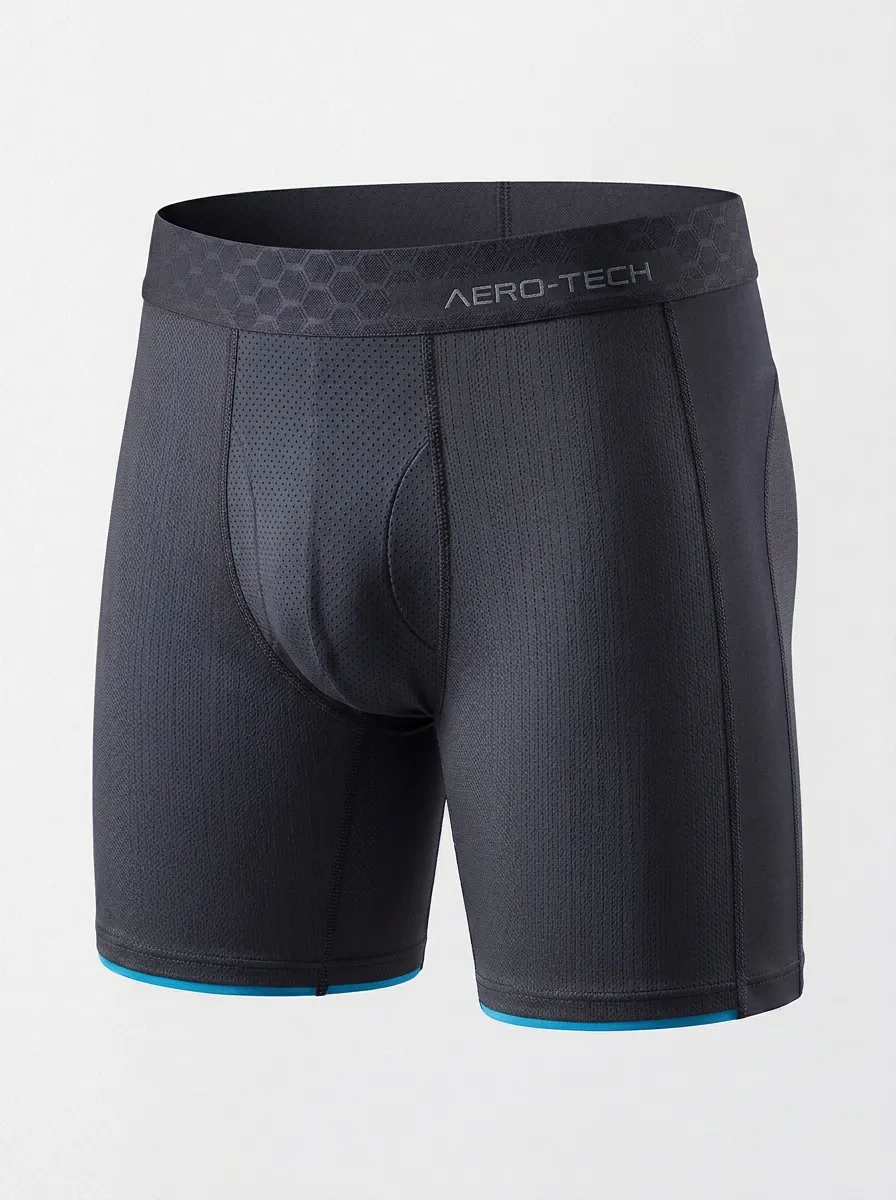 Men's Aero-Tech Athletic Mesh Printed Boxer Briefs