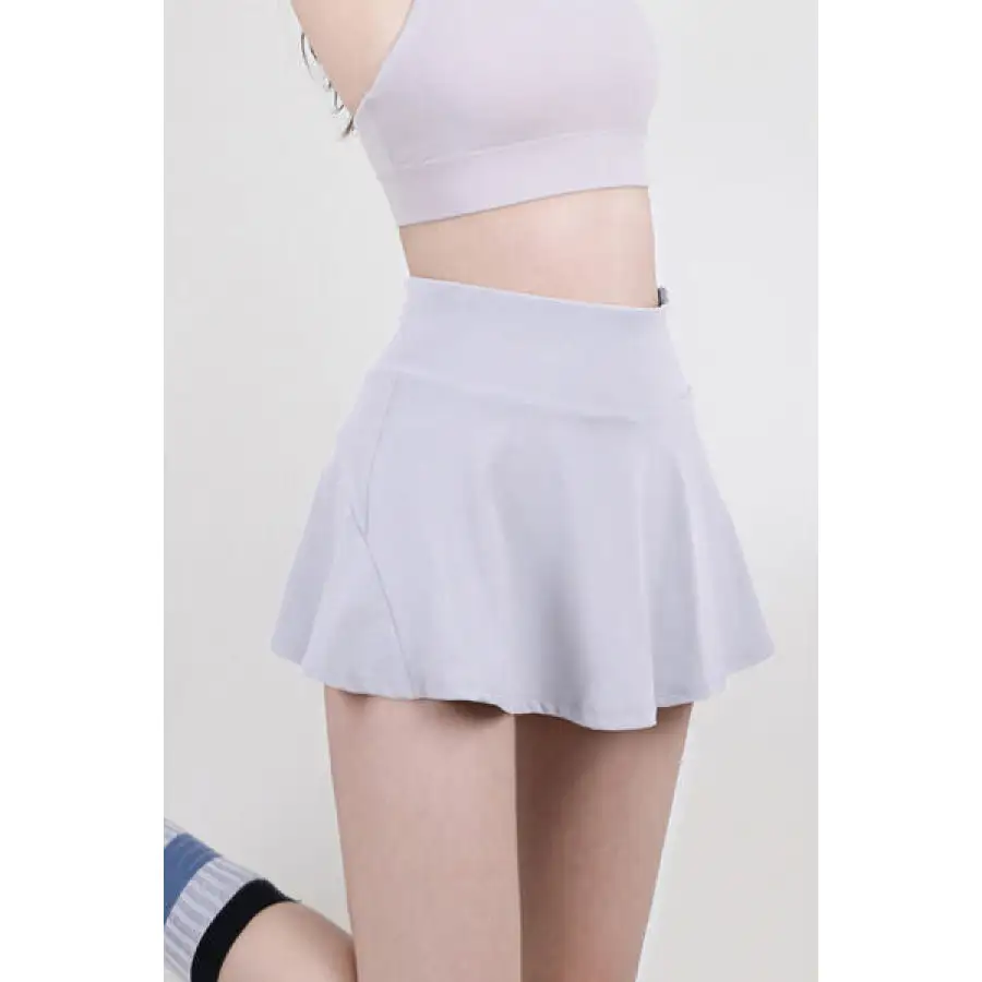High Waist Pleated Active Skirt