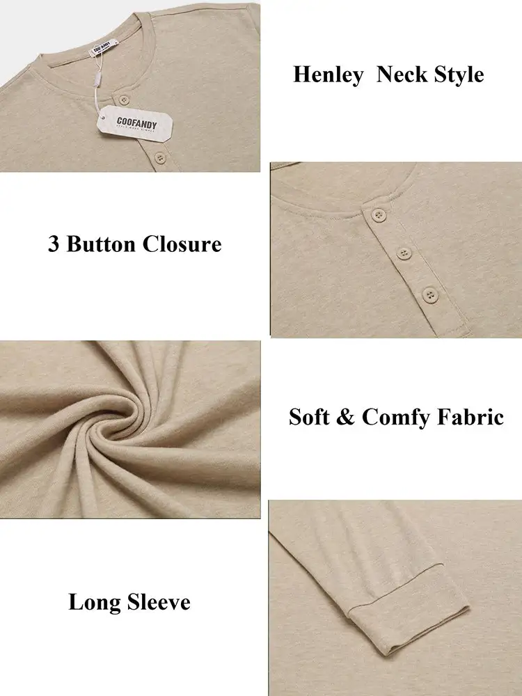 Fashion Lightweight Pullover Henley Shirt Hoodie