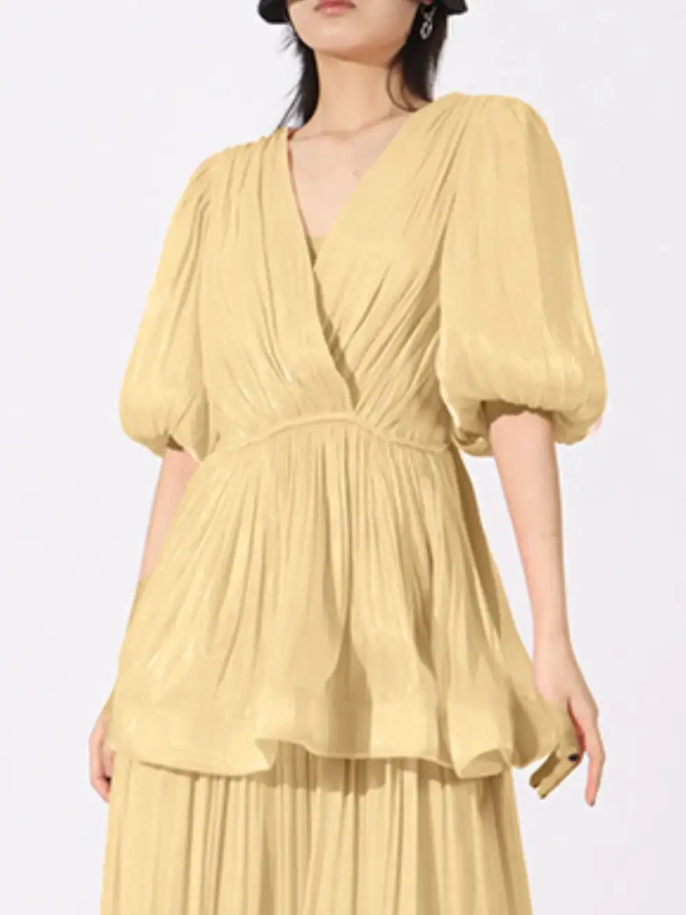 Puff Sleeve Maxi Dress