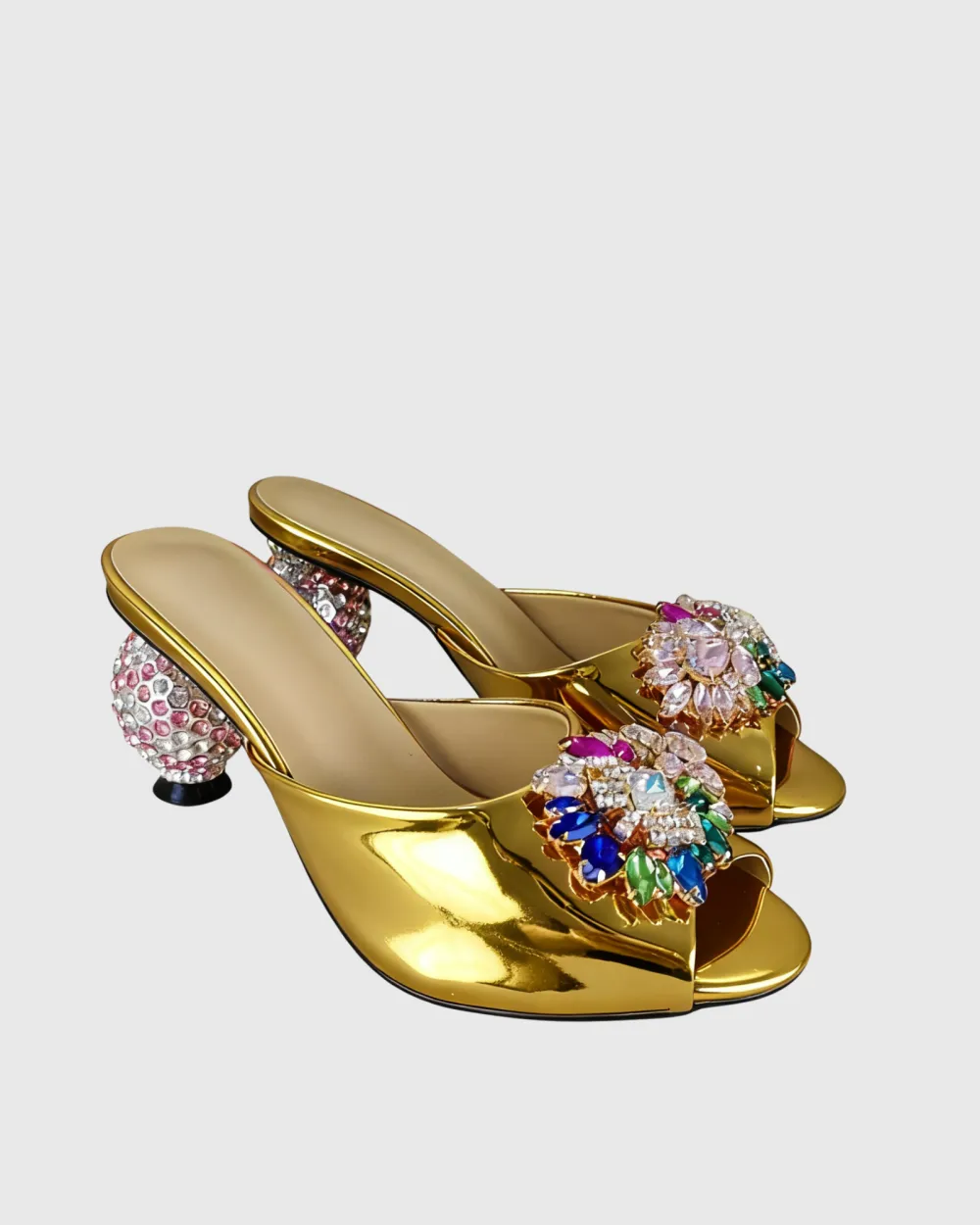 Ball Slippers in Gold
