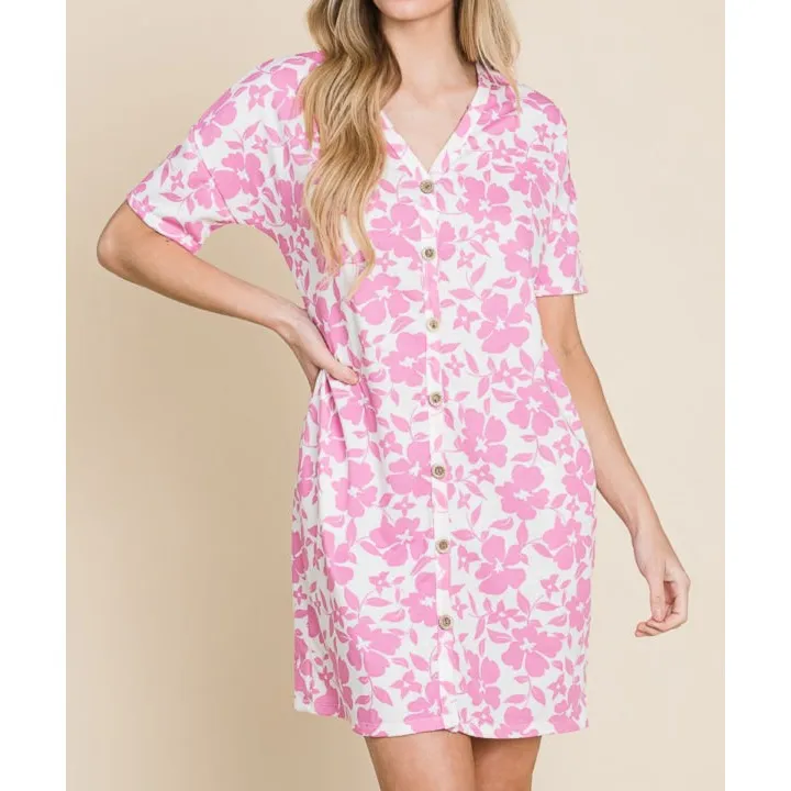 Button Down Mini Dress