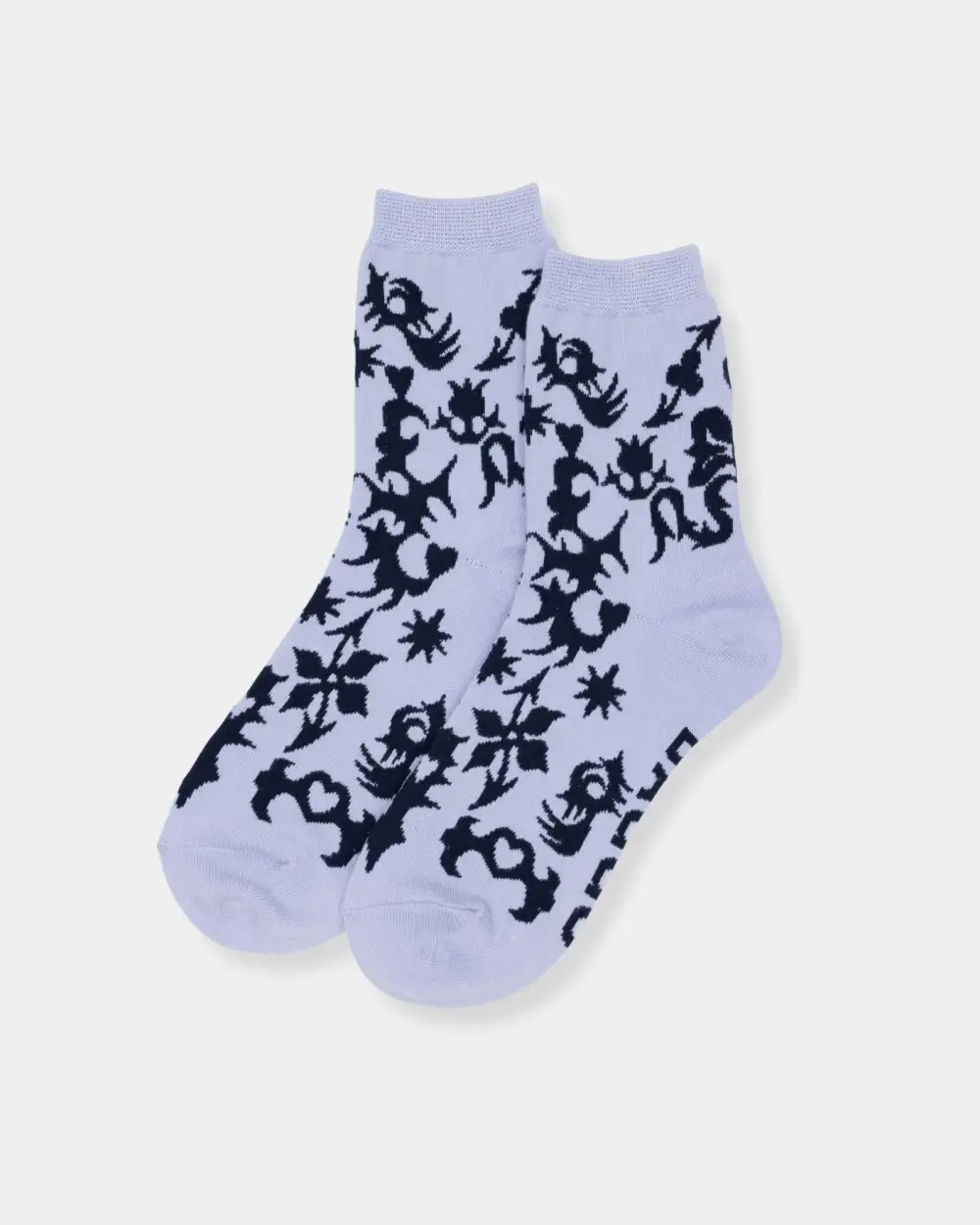 Western Cutout Crew Socks