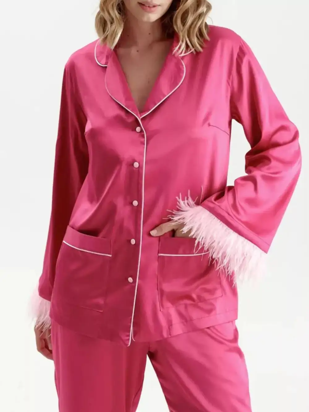 Tassel Cuffs Comfortable Everyday Pajama Set