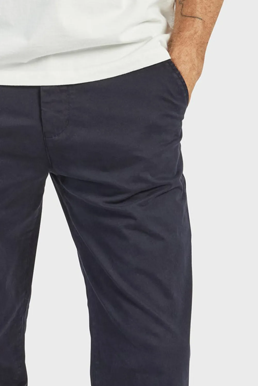 Black Slim Fit Linen Blend Trousers
