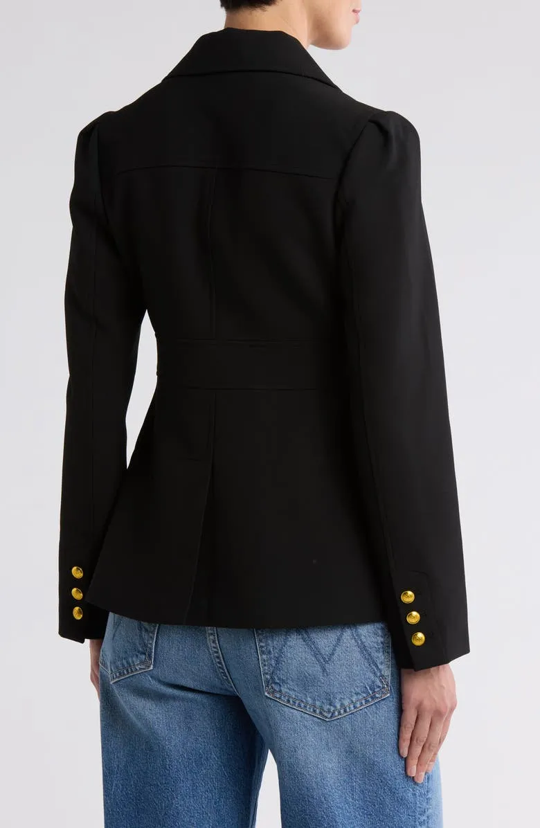 Faux Leather Black Blazer