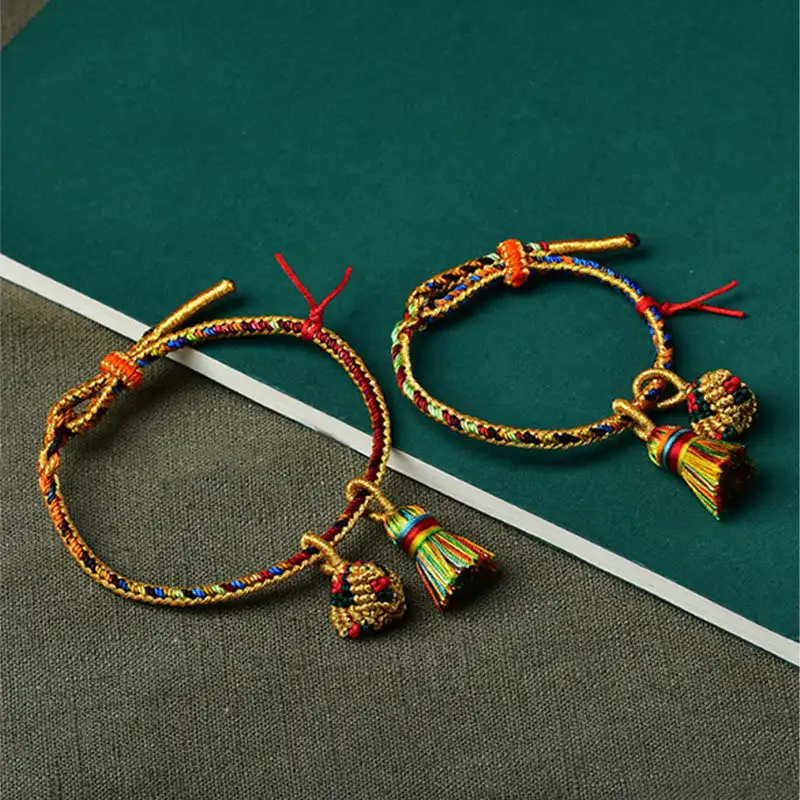 Rope Handmade Ball Charm Bracelet