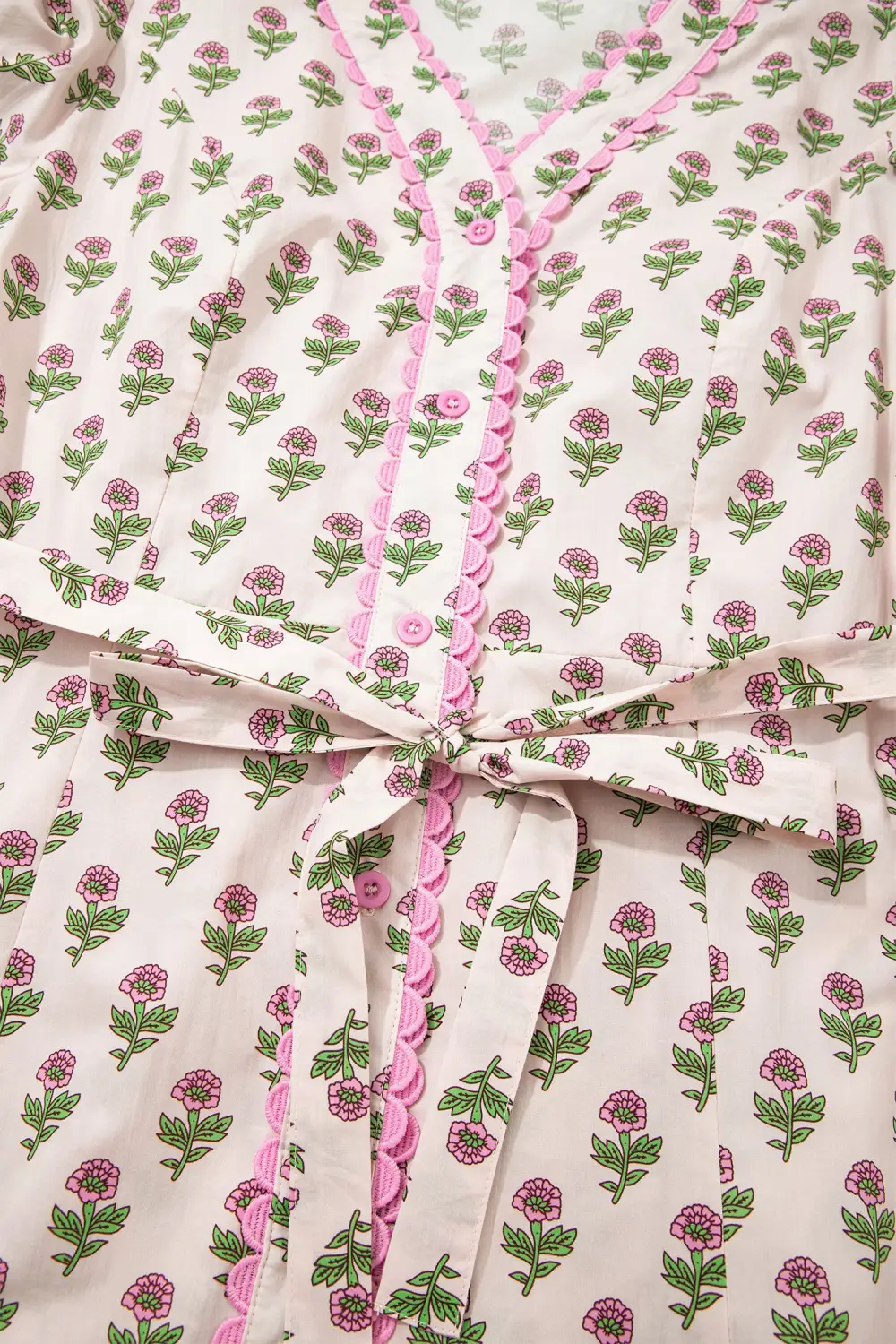 Comfort Fit Floral Printed V Neck Dress