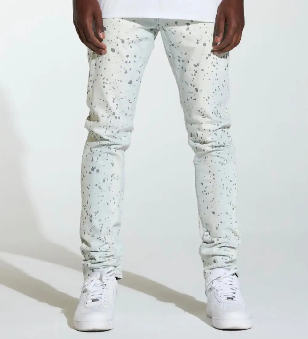 Glitter Finish Slim Jeans