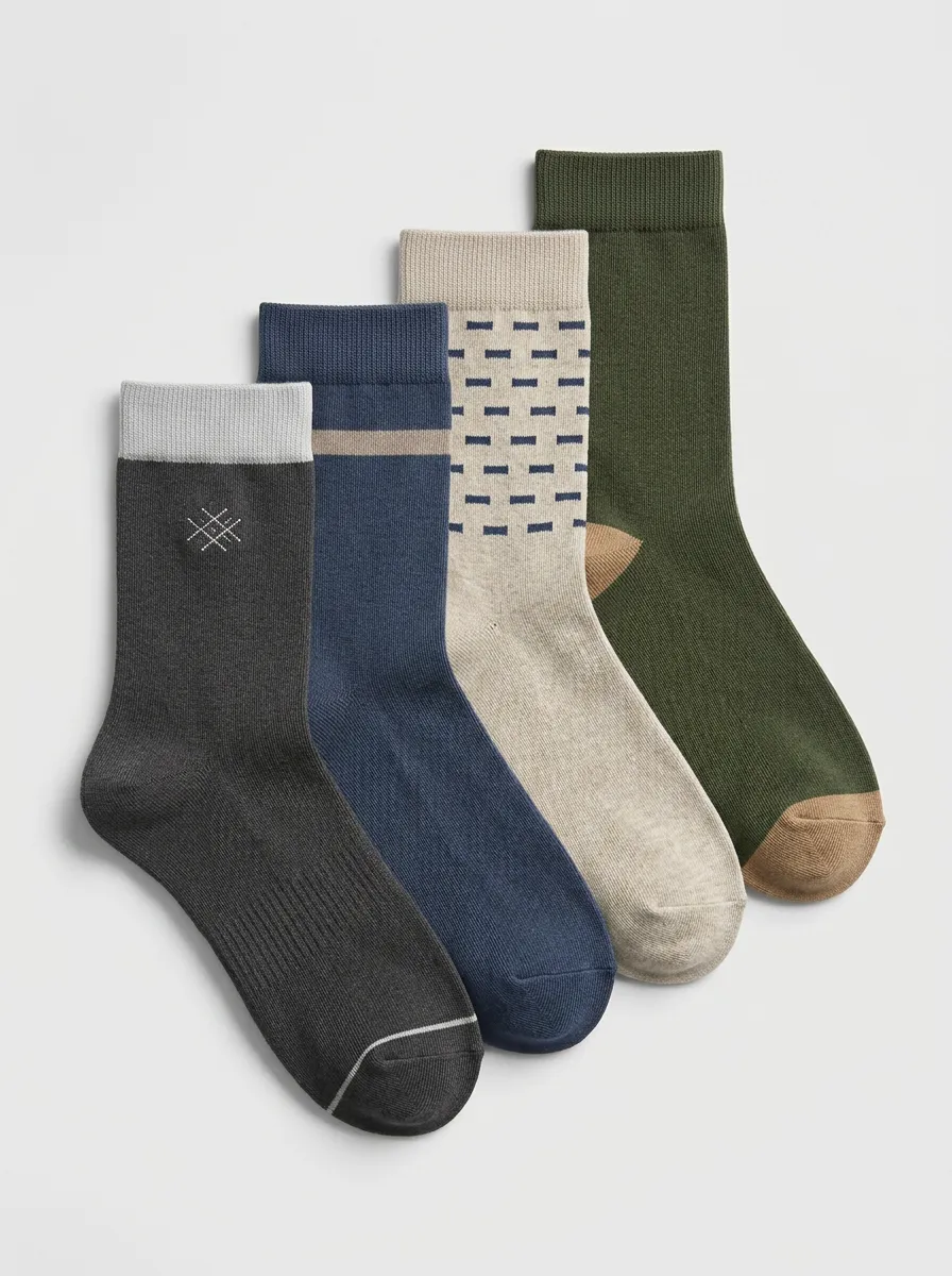 Men's Laid-Back Four Pair Socks