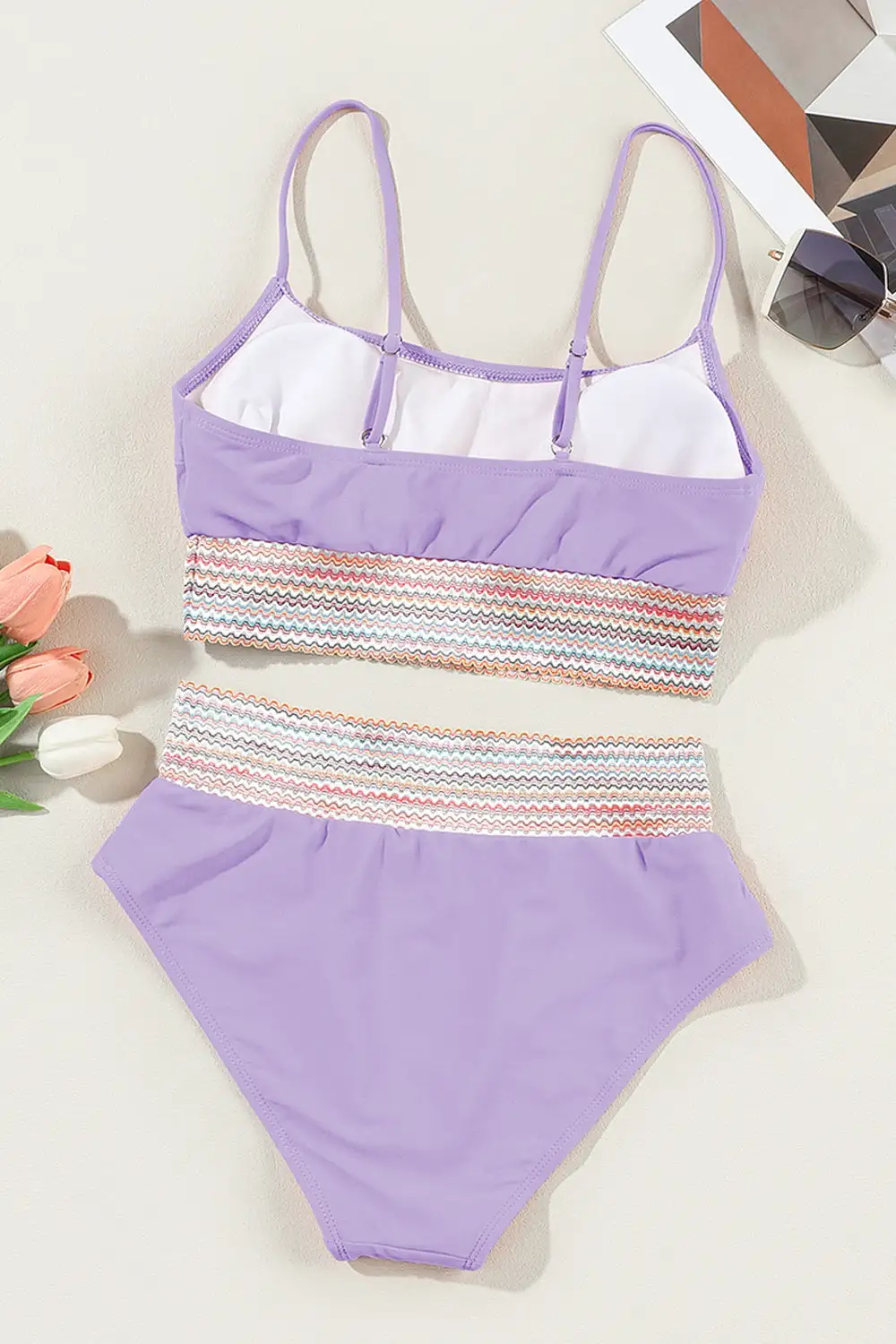 Scoop Neck Spaghetti Strap Bikini Set Accessory