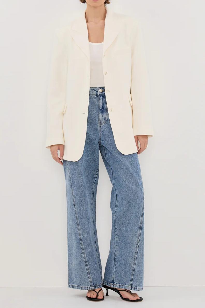 CREAM BOYFRIEND BLAZER