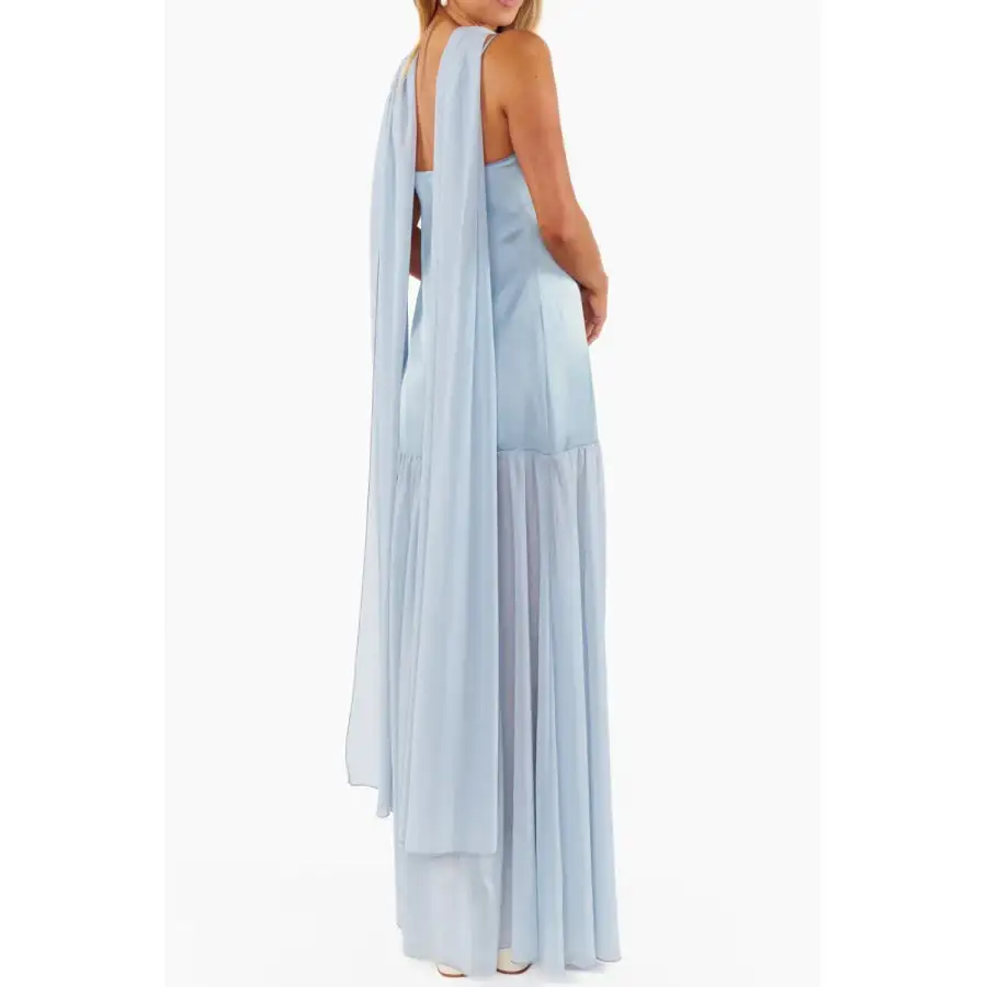 Adjustable Strap Maxi Cami Dress with Scarf