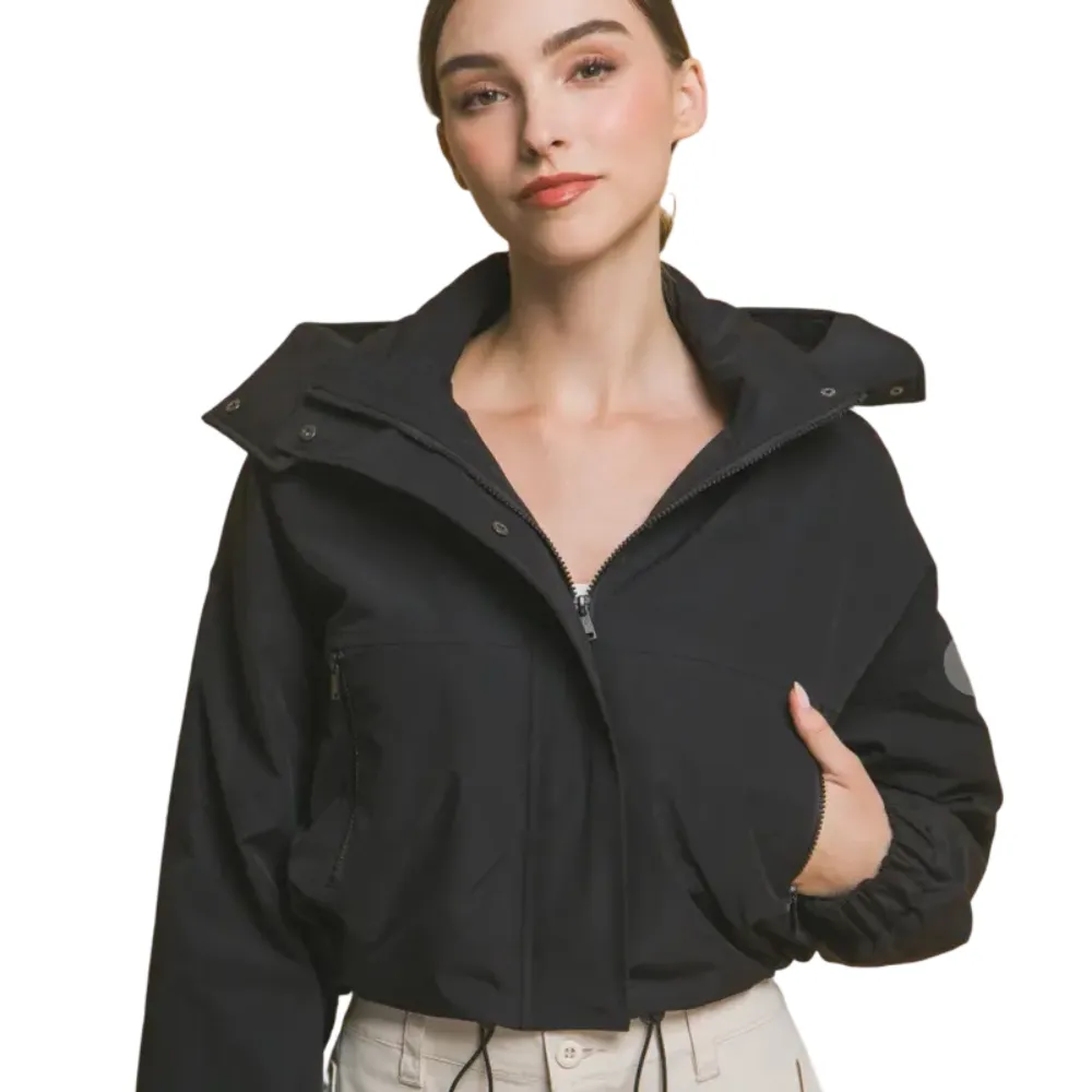 Women's Beige Cropped Utility Jacket  - Stylish & Functional for All Seasons