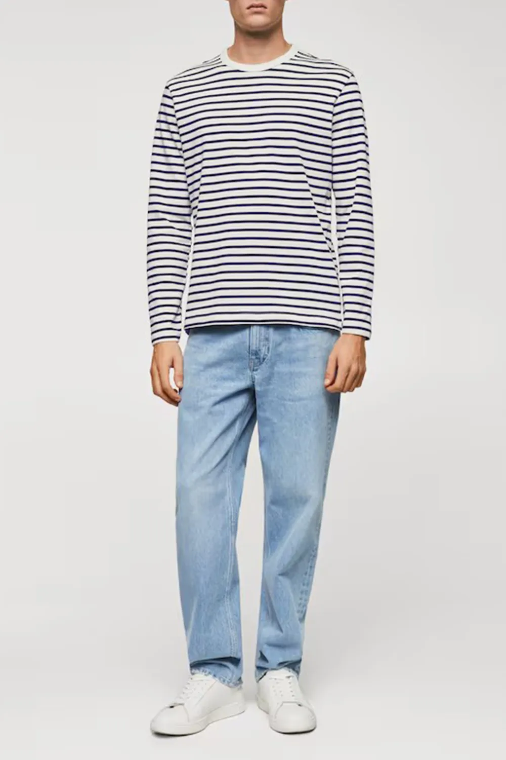 Striped Cotton Long Sleeves T-Shirt