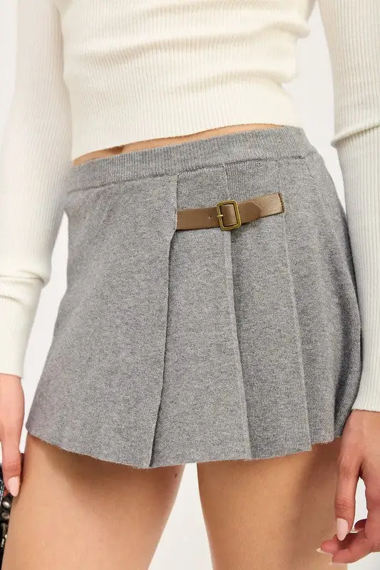 Pleated Mini Casual Contemporary Skirt