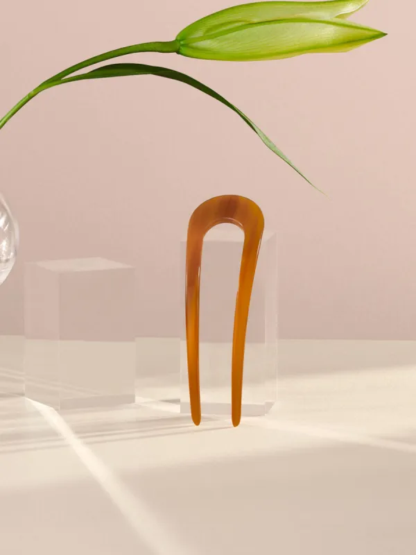 Amber U-Shaped Hair Stick