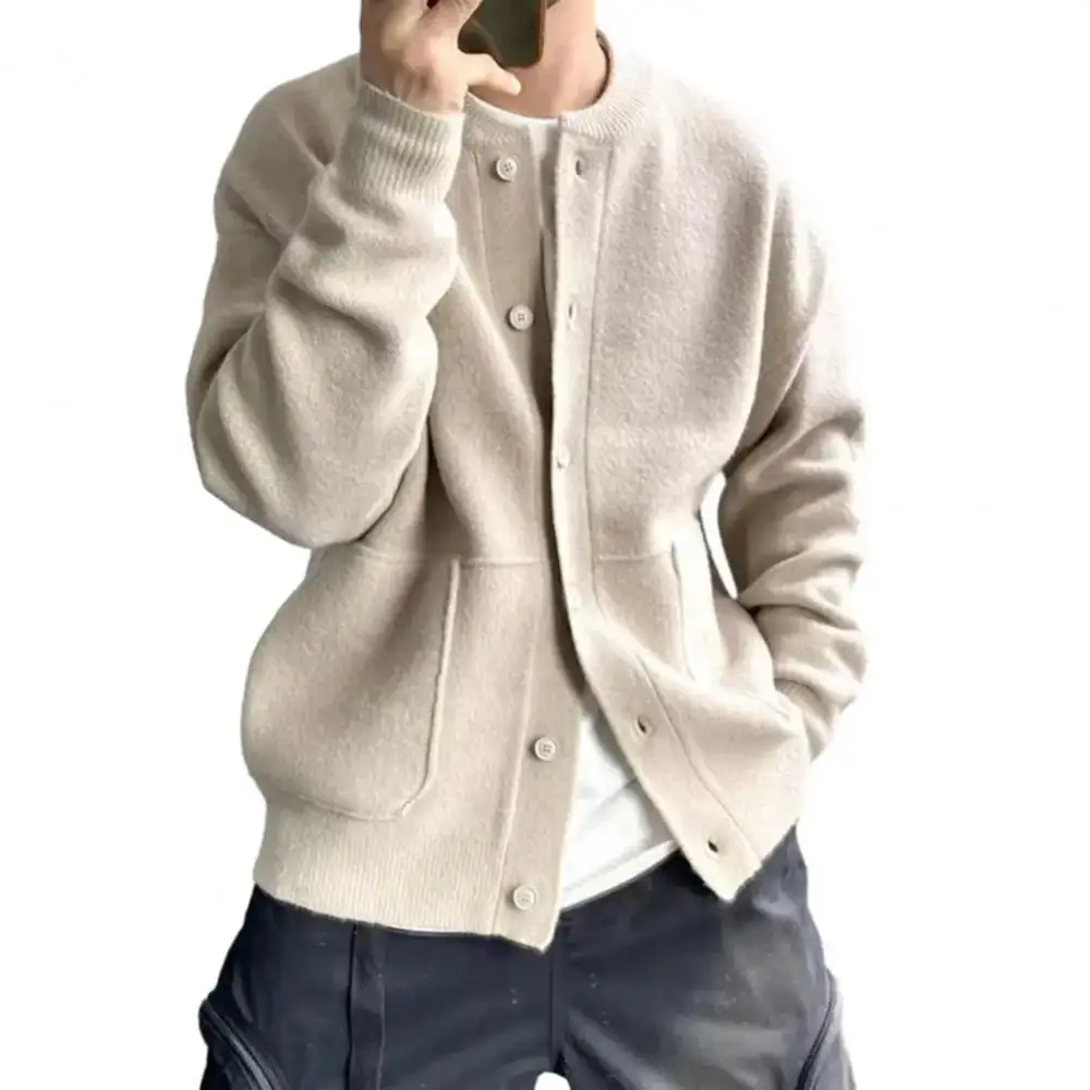 Handmade Oversized Balloon-Sleeve Cardigan