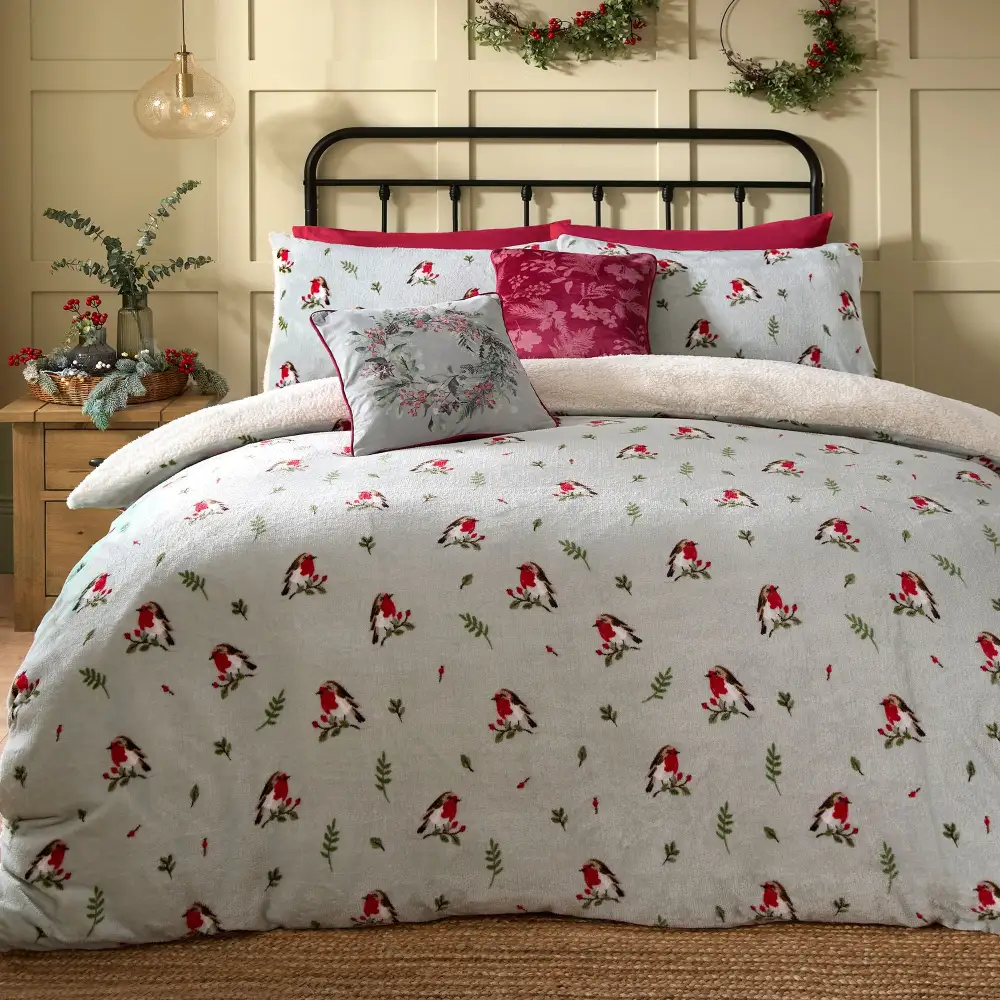 Modern Bedroom Reversible Plain Duvet Cover Set